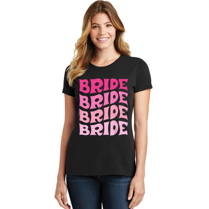 Bride I Do Crew Retro Bachelorette Party Bride Bridesmaids Women's T-Shirt