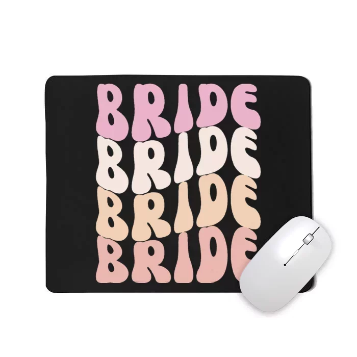 Bride I Do Crew Retro Bachelorette Party Bride Bridesmaids Mousepad