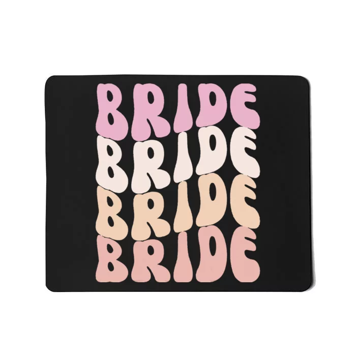 Bride I Do Crew Retro Bachelorette Party Bride Bridesmaids Mousepad