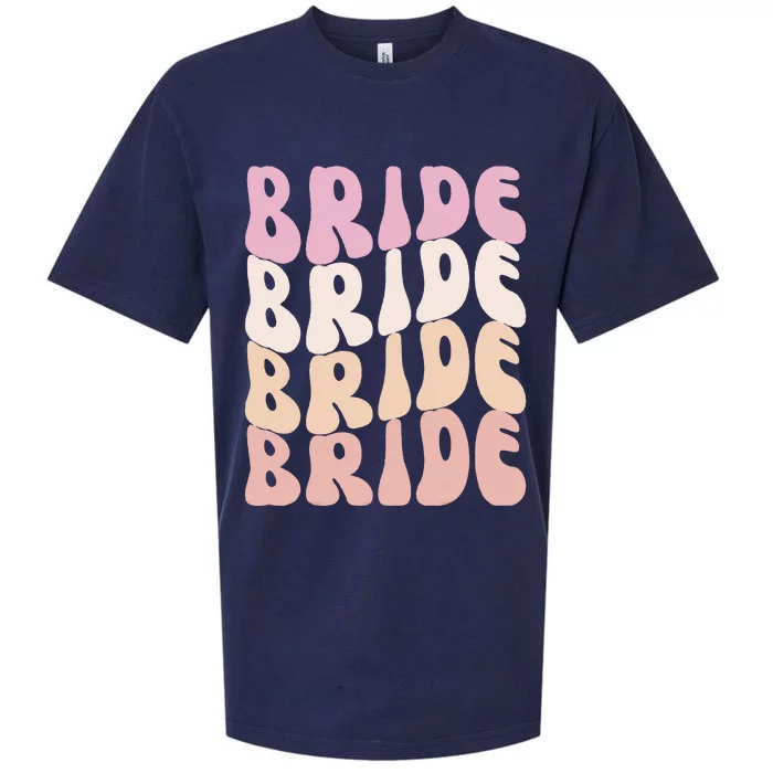 Bride I Do Crew Retro Bachelorette Party Bride Bridesmaids Sueded Cloud Jersey T-Shirt