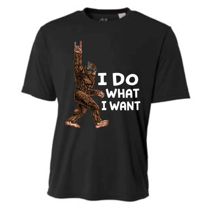 Bigfoot I Do What I Want Funny Believe In Sasquatch Cooling Performance Crew T-Shirt