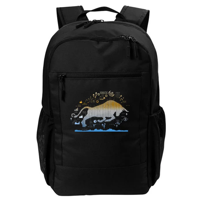 Bull Investor Dividends Capitalism Stock Market Trading Rich Daily Commute Backpack