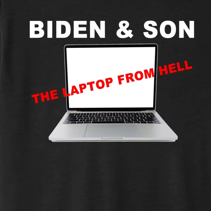 Biden And Son The Laptop From Hell Anti Biden ChromaSoft Performance T-Shirt