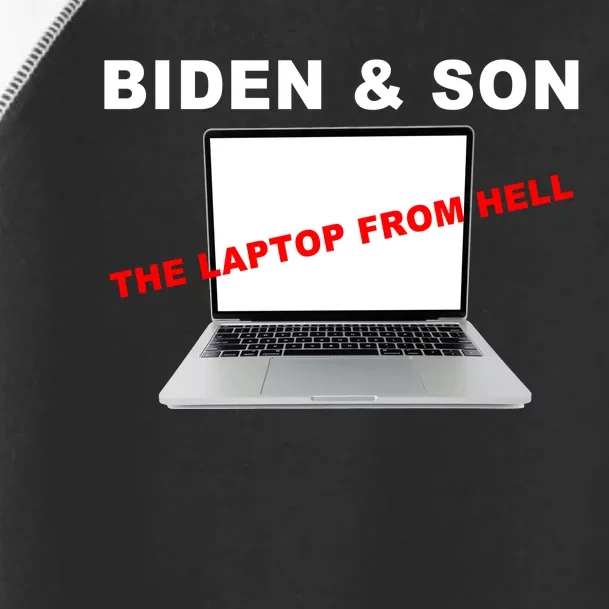 Biden And Son The Laptop From Hell Anti Biden Toddler Fine Jersey T-Shirt