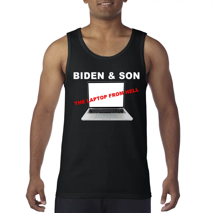 Biden And Son The Laptop From Hell Anti Biden Tank Top