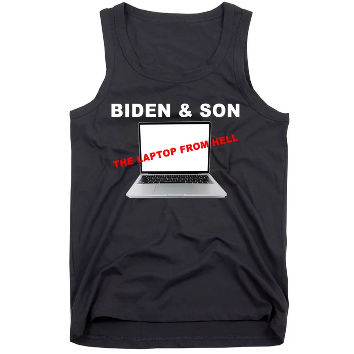 Biden And Son The Laptop From Hell Anti Biden Tank Top