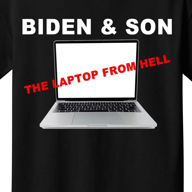 Biden And Son The Laptop From Hell Anti Biden Kids T-Shirt