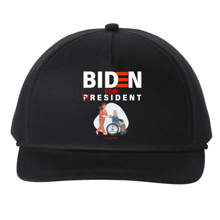 Biden For Resident Funny Trump 2020 President Snapback Five-Panel Rope Hat