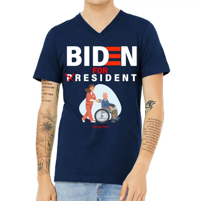 Biden For Resident Funny Trump 2020 President V-Neck T-Shirt