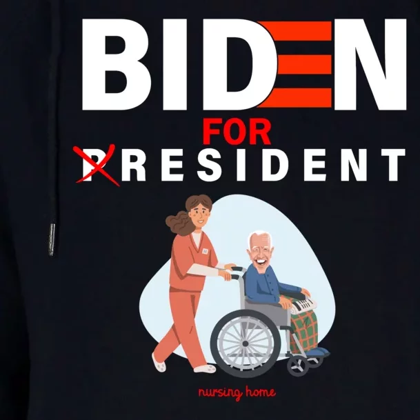 Biden For Resident Funny Trump 2020 President Womens Funnel Neck Pullover Hood