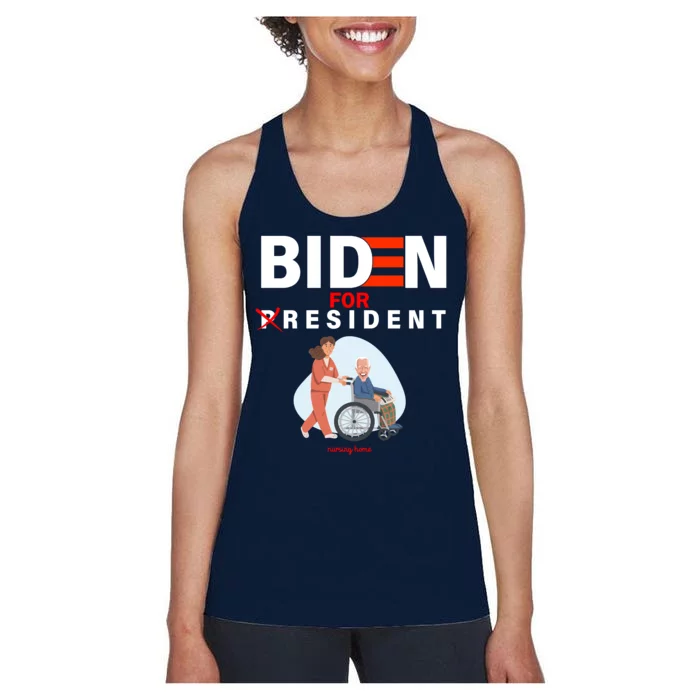 Biden For Resident Funny Trump 2020 President Women's Racerback Tank