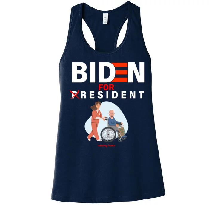 Biden For Resident Funny Trump 2020 President Women's Racerback Tank