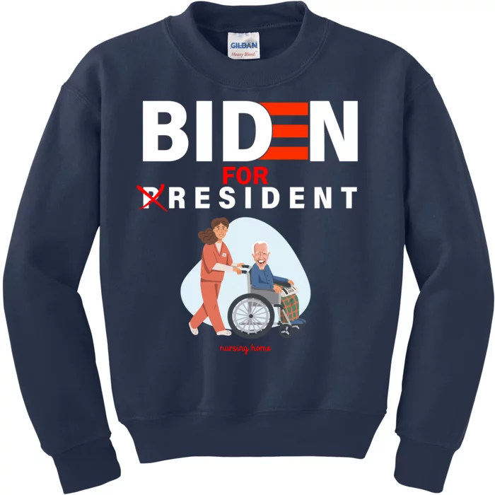 Biden For Resident Funny Trump 2020 President Kids Sweatshirt