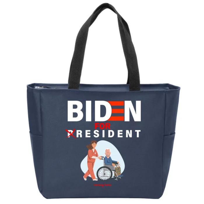 Biden For Resident Funny Trump 2020 President Zip Tote Bag