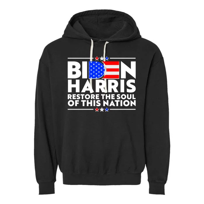 Biden Harris Restore The Soul Of This Nation Garment-Dyed Fleece Hoodie