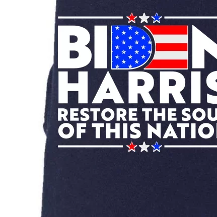 Biden Harris Restore The Soul Of This Nation Doggie 3-End Fleece Hoodie