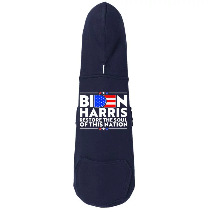 Biden Harris Restore The Soul Of This Nation Doggie 3-End Fleece Hoodie