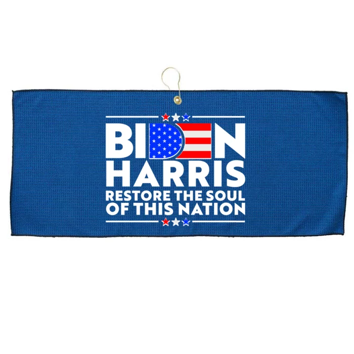 Biden Harris Restore The Soul Of This Nation Large Microfiber Waffle Golf Towel