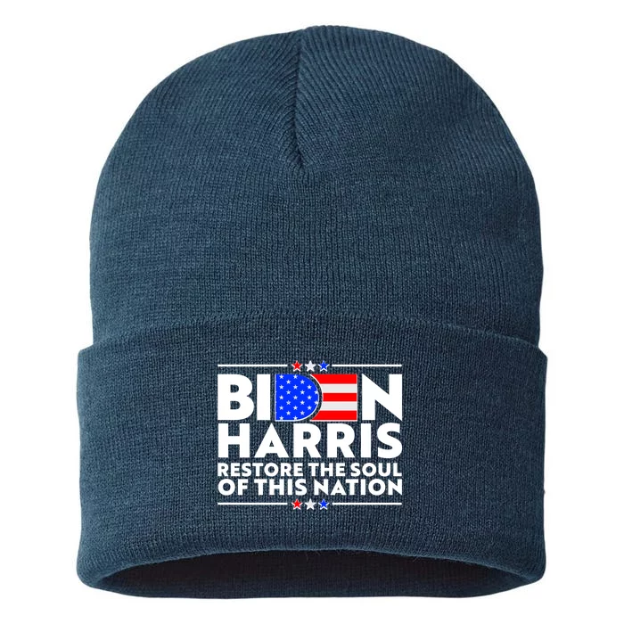 Biden Harris Restore The Soul Of This Nation Sustainable Knit Beanie