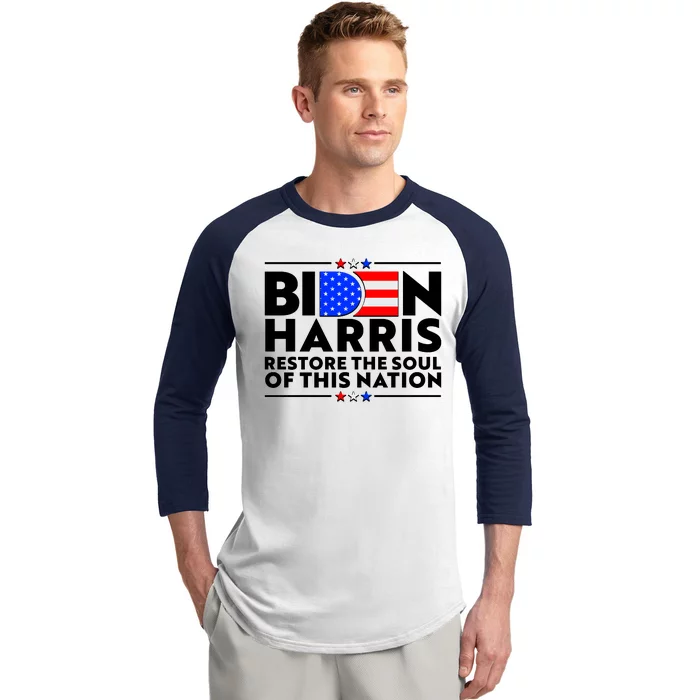 Biden Harris Restore The Soul Of This Nation Baseball Sleeve Shirt