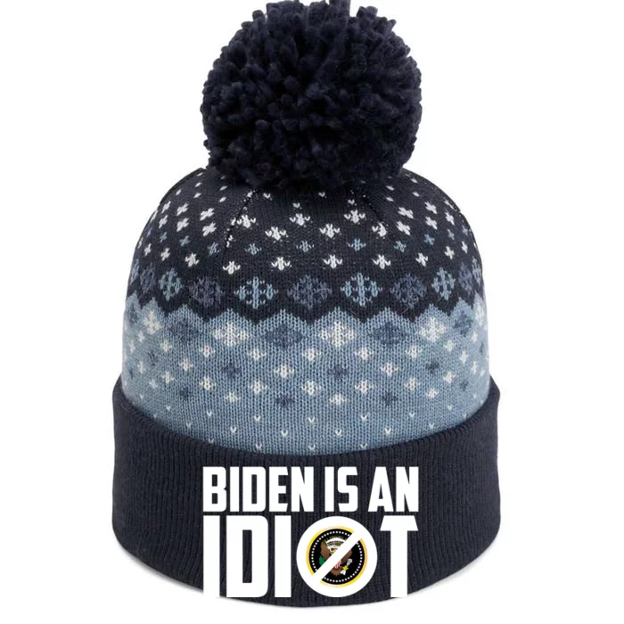 Biden Is An Idiot The Baniff Cuffed Pom Beanie