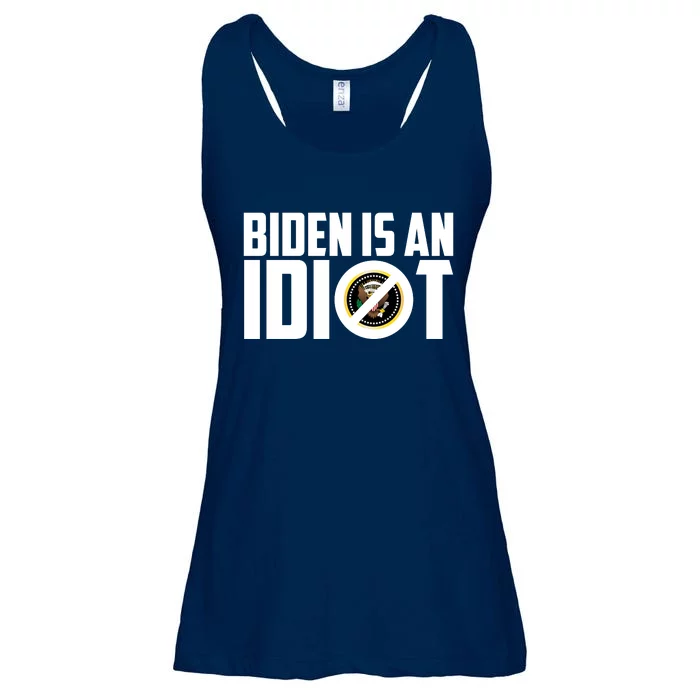 Biden Is An Idiot Ladies Essential Flowy Tank