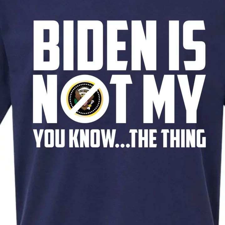 Biden Is Not My You Know The Thing Sueded Cloud Jersey T-Shirt