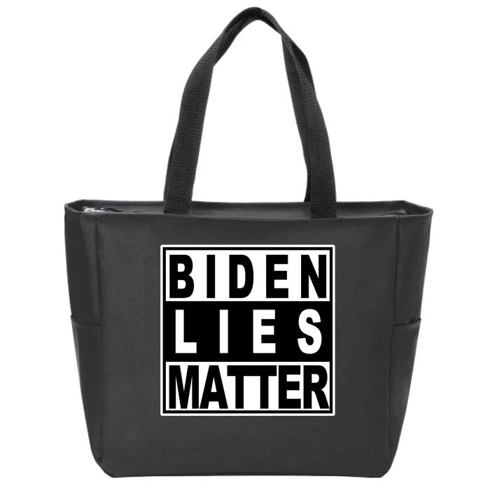 Biden Lies Matter Zip Tote Bag