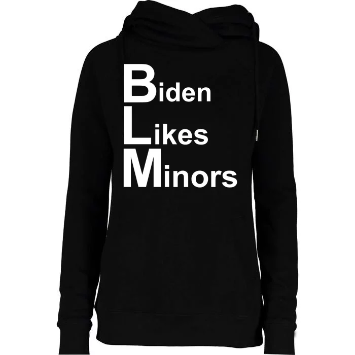 Biden Likes Minors BLM Womens Funnel Neck Pullover Hood