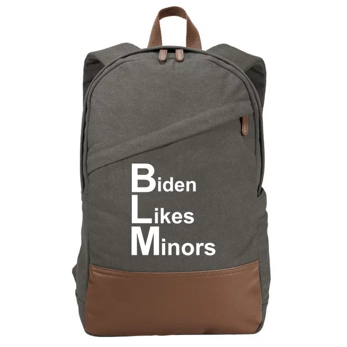 Biden Likes Minors BLM Cotton Canvas Backpack