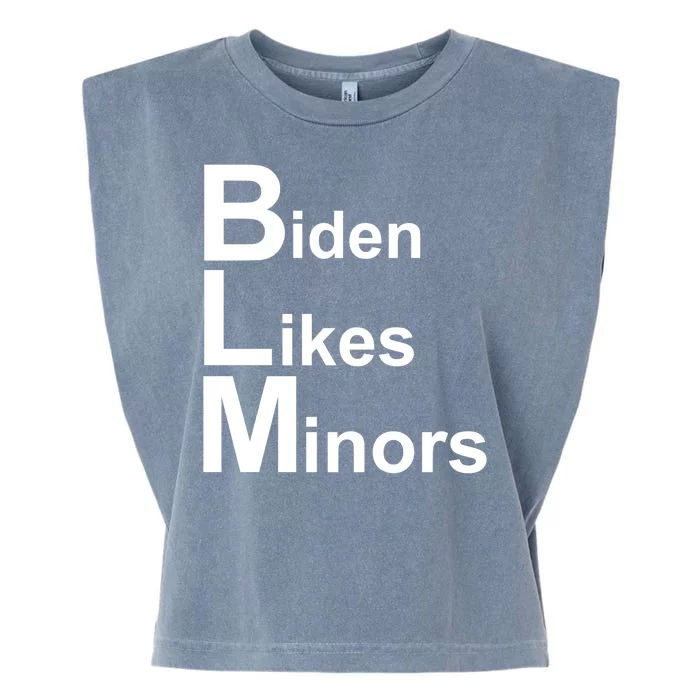 Biden Likes Minors BLM Garment-Dyed Women's Muscle Tee