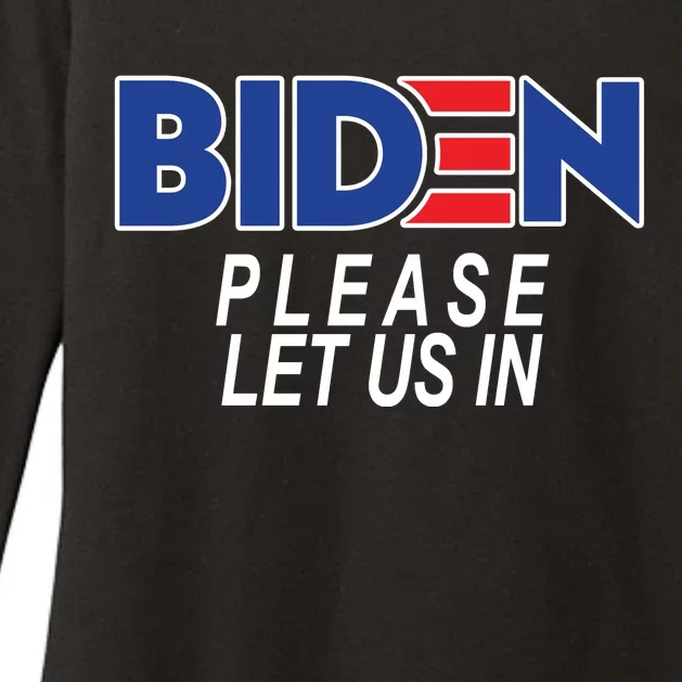 Biden Please Let Us In Womens CVC Long Sleeve Shirt