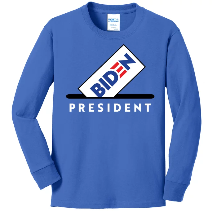 Biden President Vote For Biden Kids Long Sleeve Shirt