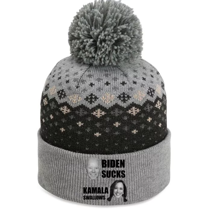 Biden Sucks Kamala Swallows The Baniff Cuffed Pom Beanie