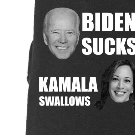 Biden Sucks Kamala Swallows Doggie 3-End Fleece Hoodie