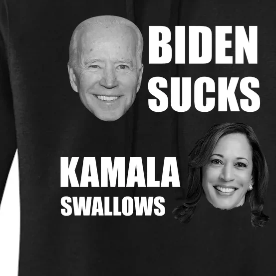 Biden Sucks Kamala Swallows Women's Pullover Hoodie