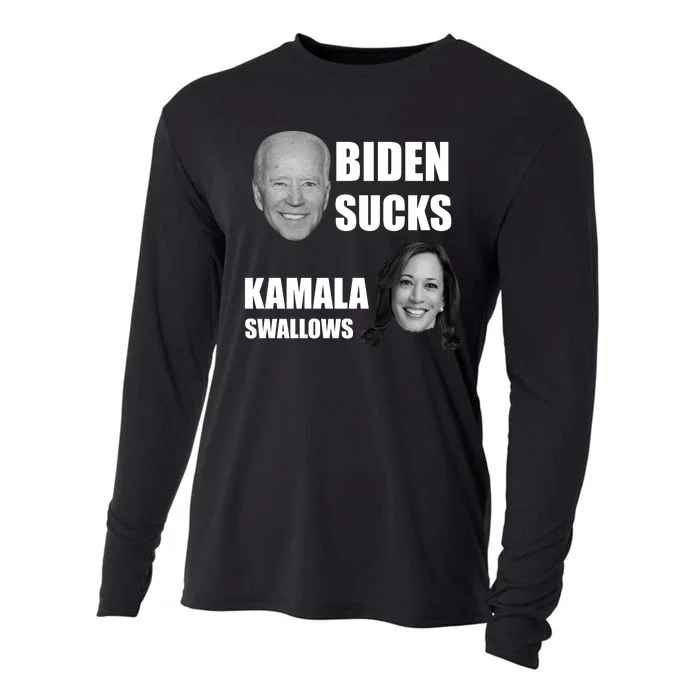 Biden Sucks Kamala Swallows Cooling Performance Long Sleeve Crew