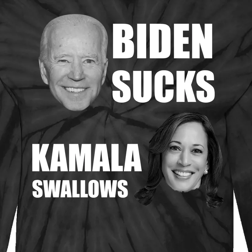 Biden Sucks Kamala Swallows Tie-Dye Long Sleeve Shirt