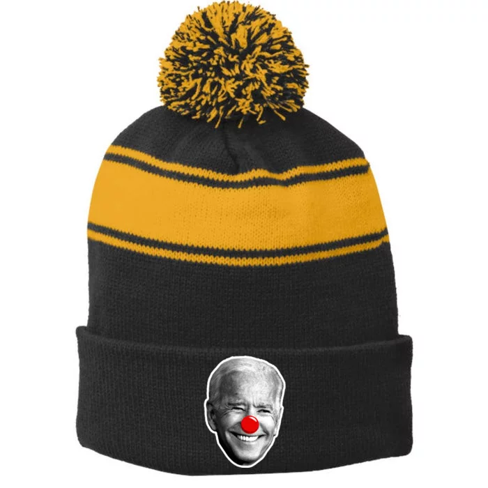 Biden The Clown Stripe Pom Pom Beanie