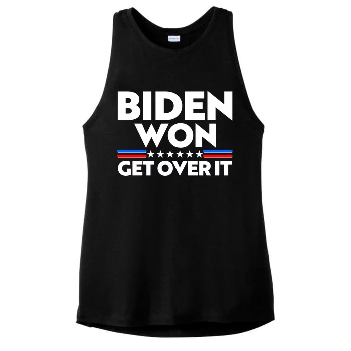 Biden Won Get Over It Ladies Tri-Blend Wicking Tank