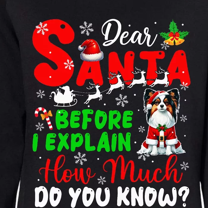 Before I Explain How Much You Know Xmas Papillon Owner Lover Womens California Wash Sweatshirt