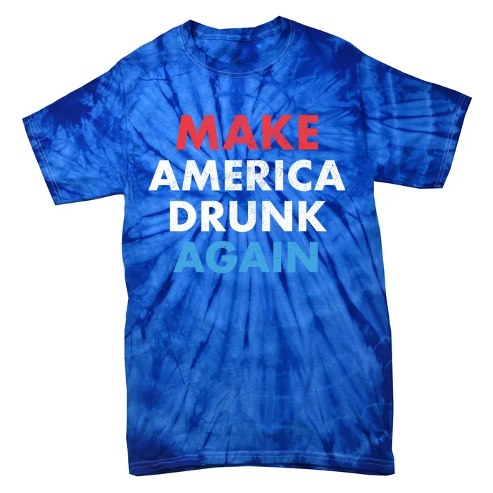 Beer Ing Er Make America Drunk Again July 4th Funny Gift Tie-Dye T-Shirt