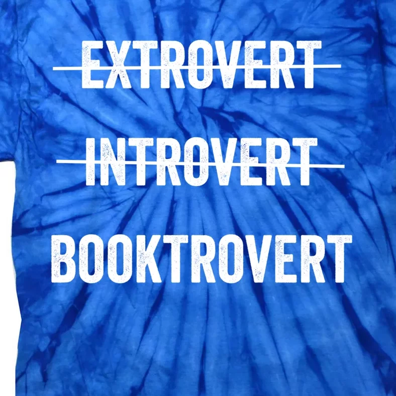 Booktrovert Introvert Extrovert Funny Gift For Book Lovers Cool Gift Tie-Dye T-Shirt