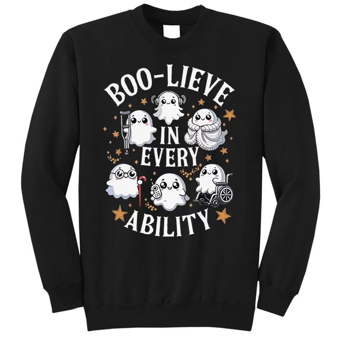 Boolieve In Every Ability Sped Teacher Slp Students Tall Sweatshirt