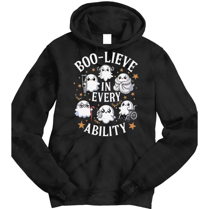 Boolieve In Every Ability Sped Teacher Slp Students Tie Dye Hoodie