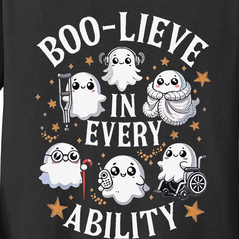 Boolieve In Every Ability Sped Teacher Slp Students Kids Long Sleeve Shirt