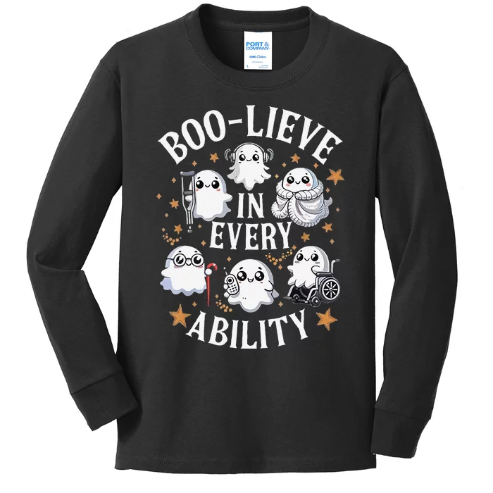 Boolieve In Every Ability Sped Teacher Slp Students Kids Long Sleeve Shirt