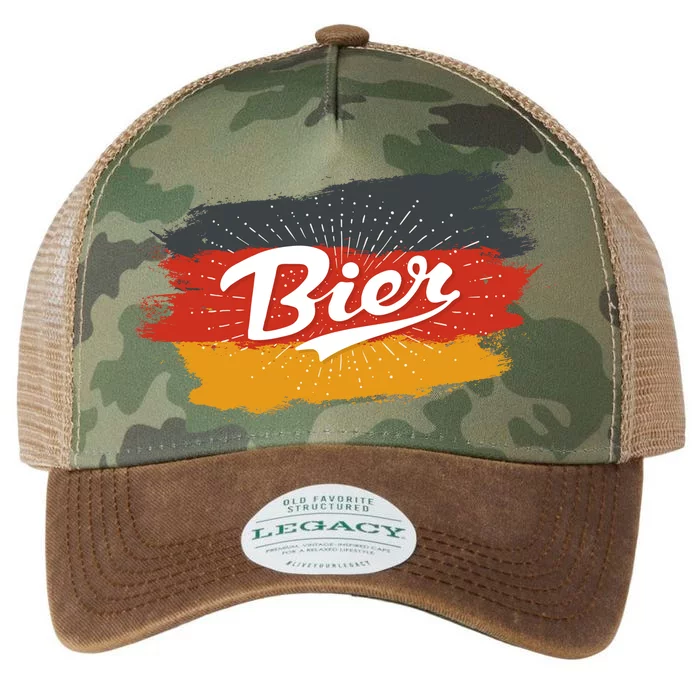 Bier German Flag Oktoberfest Legacy Tie Dye Trucker Hat