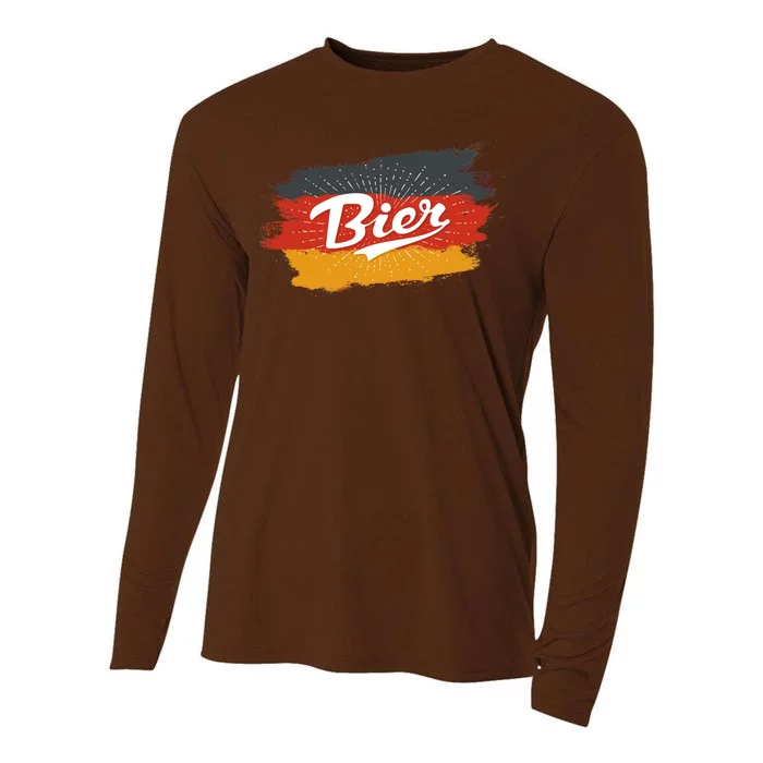 Bier German Flag Oktoberfest Cooling Performance Long Sleeve Crew