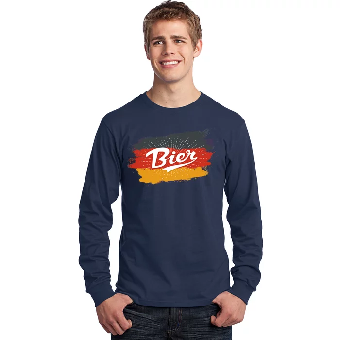 Bier German Flag Oktoberfest Long Sleeve Shirt